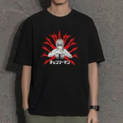 New Chainsaw Man Black&White Summer T-shirt -accessories outlet store O1CN01c4SrUm24PvICr9Va6 1114367384 2048x