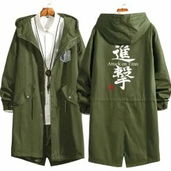New Attack On Titan Mid Length Trench Coat
