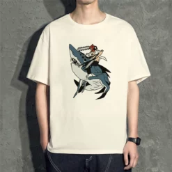 New Chainsaw Man Black&White Summer T-shirt -accessories outlet store O1CN01ujTXHp24PvIJoAiAf 1114367384 2048x