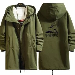 New Jujutsu Kaisen Long Hooded Trench Coat -accessories outlet store YujiItadorigreen 2048x