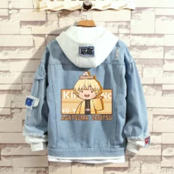 New Demon Slayer: Kimetsu No Yaiba Stylish Hooded Denim Jacket -accessories outlet store ZenitsuAgatsuma e11623e7 52dd 4424 9566 819a25b6d1f8 2048x