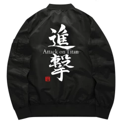 New Attack On Titan Baseball Jacket -accessories outlet store aotnamebaseballblack 2048x