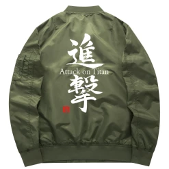New Attack On Titan Baseball Jacket -accessories outlet store aotnamebaseballgreen 2048x
