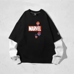 New Spider-Man Loose Fit Double Layer Long Sleeves T-shirt -accessories outlet store black3 b5048e38 b6b7 4577 88e0 7923c3fe4a76 2048x