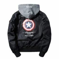 New Captain America Unisex Baseball Jacket With Hood 14 New Captain America Unisex Baseball Jacket With Hood -accessories outlet store black jacket 2048x