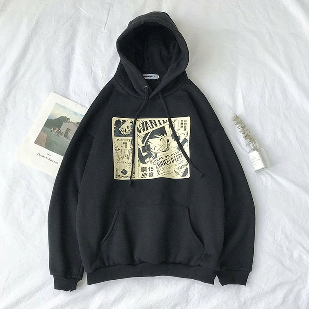 New Monkey D. Luffy Bounty Wanted Pullover Hoodie 8 New Monkey D. Luffy Bounty Wanted Pullover Hoodie - Image 8