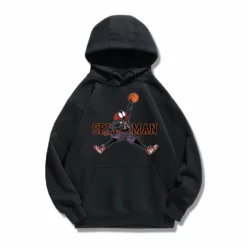 New Spider-Man: Into The Spider-Verse Playing Basketball Hoodie -accessories outlet store black spiderman 2048x