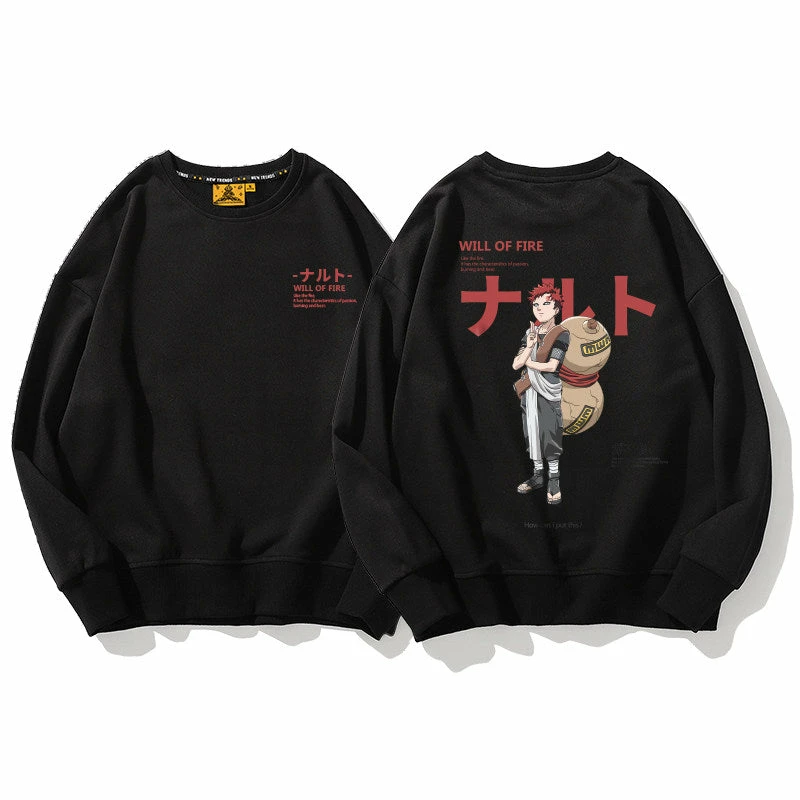 New Naruto, Kakashi & Gaara Will Of Fire Pullover Sweatshirt 10 New Naruto, Kakashi & Gaara Will Of Fire Pullover Sweatshirt - Image 10