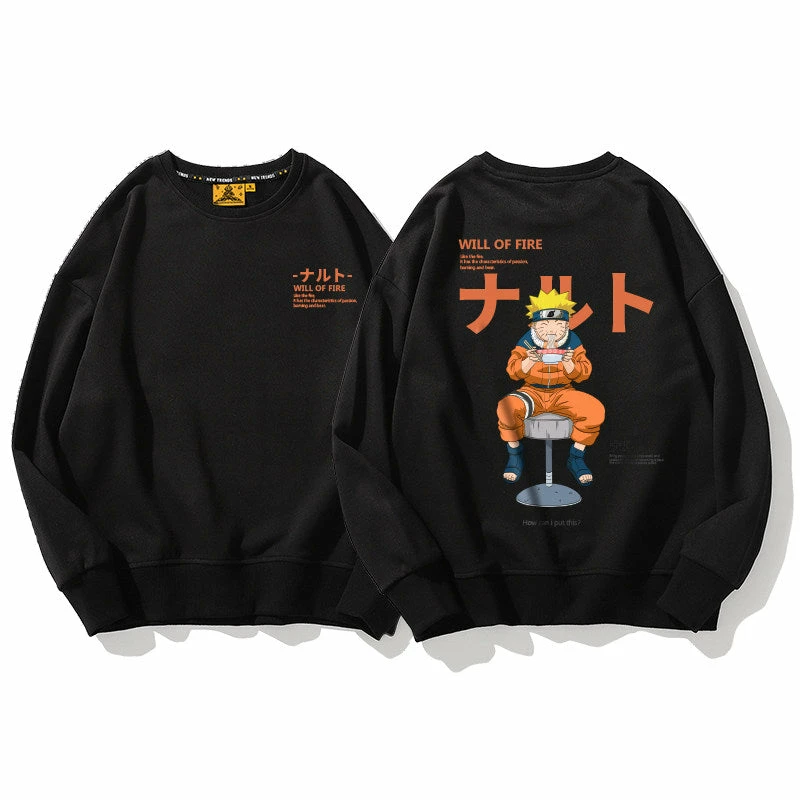 New Naruto, Kakashi & Gaara Will Of Fire Pullover Sweatshirt 8 New Naruto, Kakashi & Gaara Will Of Fire Pullover Sweatshirt - Image 8