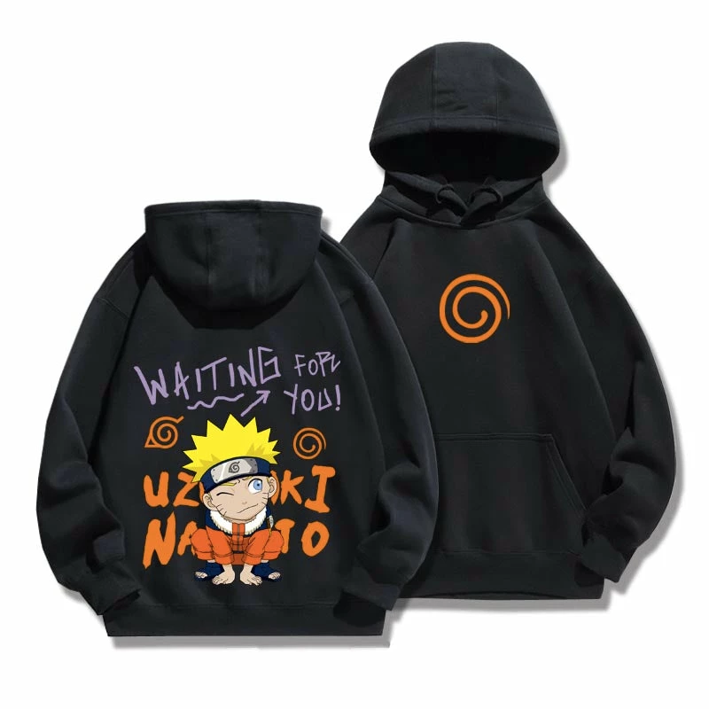 New Chibi Naruto & Hinata Matching Couples Graffiti Hoodie 6 New Chibi Naruto & Hinata Matching Couples Graffiti Hoodie - Image 6