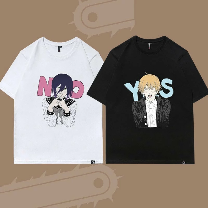 New Chainsaw Man Denji And Reze Couple Matching T-shirt 2 New Chainsaw Man Denji And Reze Couple Matching T-shirt - Image 2