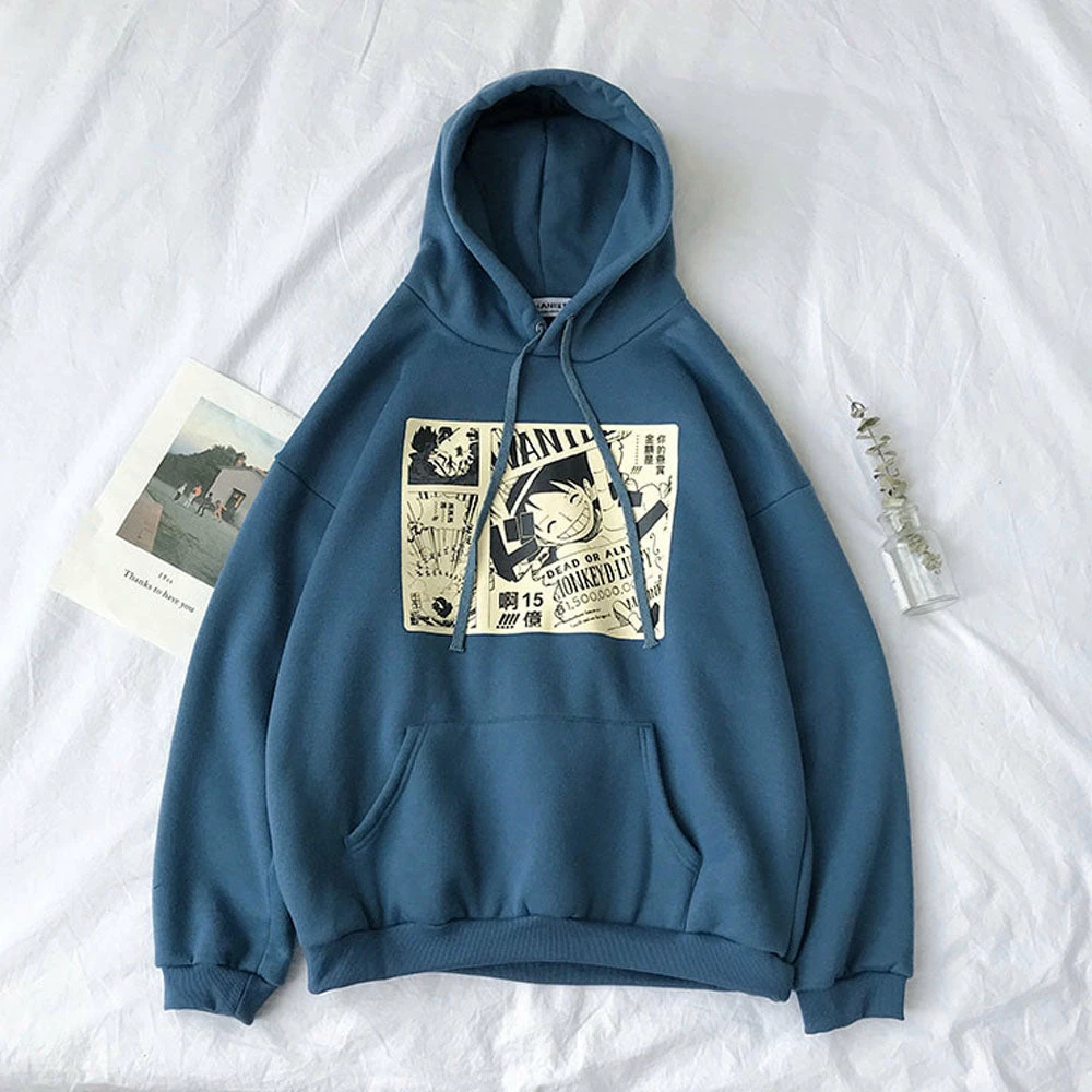 New Monkey D. Luffy Bounty Wanted Pullover Hoodie 7 New Monkey D. Luffy Bounty Wanted Pullover Hoodie - Image 7