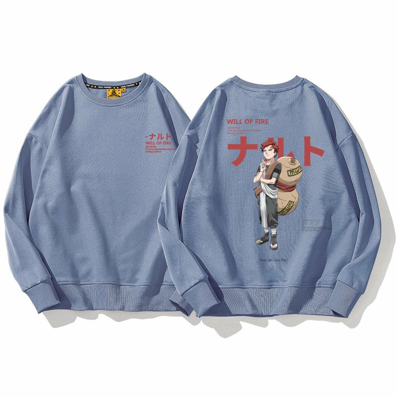 New Naruto, Kakashi & Gaara Will Of Fire Pullover Sweatshirt 13 New Naruto, Kakashi & Gaara Will Of Fire Pullover Sweatshirt - Image 13