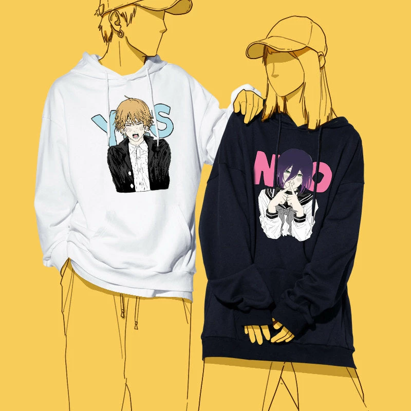 New Chainsaw Man Denji And Reze Couple Matching Hoodie 1 New Chainsaw Man Denji And Reze Couple Matching Hoodie