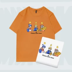 New Chainsaw Man Devil Hunter Gang Summer T-shirt