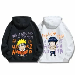 New Chibi Naruto & Hinata Matching Couples Graffiti Hoodie