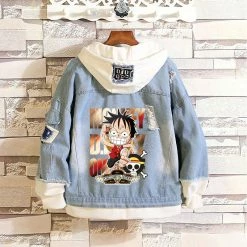 Circumtoy One Piece Stylish Hooded Denim Jacket - Character Pattern -accessories outlet store cuteluffy1 2048x