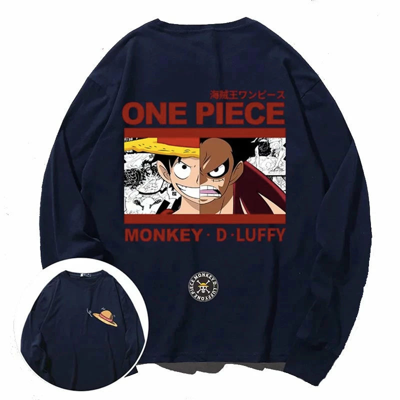 New Monkey D. Luffy Double-Faced Long Sleeve T-shirt 9 New Monkey D. Luffy Double-Faced Long Sleeve T-shirt - Image 9
