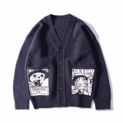 New Monkey D. Luffy And Tony Tony Chopper Cardigan Knit Sweater -accessories outlet store darkgrey d7237ada 8c4b 4965 82e3 0720df735548 2048x