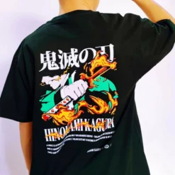 New Demon Slayer Tanjiro Kamado In Battle Summer T-shirt