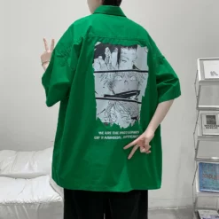 New Jujutsu Kaisen Cotton Button-up Shirt -accessories outlet store green e5937b0d b01e 465e 9481 f59a88e13a99 2048x