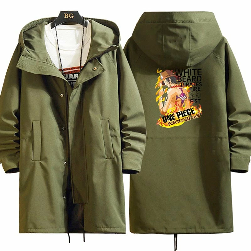 New One Piece Long Hooded Trench Coat 16 New One Piece Long Hooded Trench Coat - Image 16