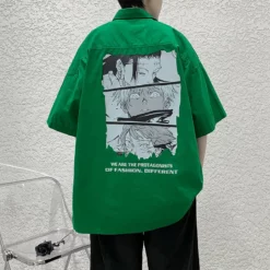 New Jujutsu Kaisen Cotton Button-up Shirt -accessories outlet store greenjujustu 2048x
