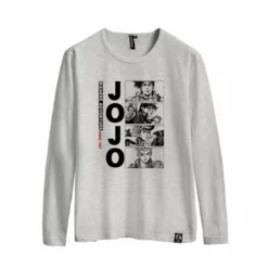 New JoJo's Bizarre Adventure Six JoJos Long-Sleeve T-shirt -accessories outlet store grey4jojo 2048x