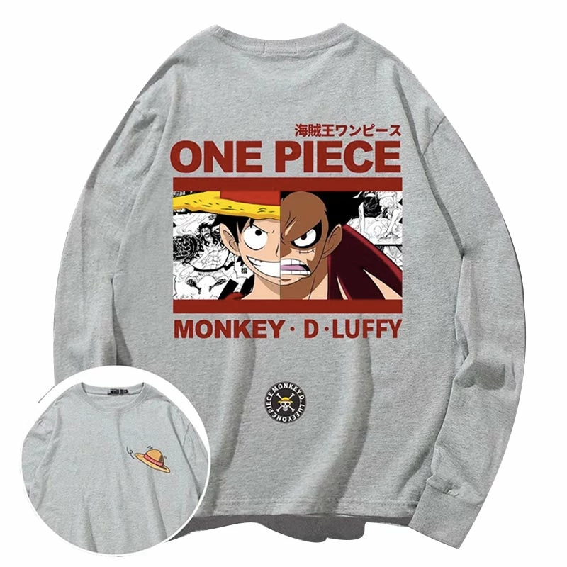 New Monkey D. Luffy Double-Faced Long Sleeve T-shirt 8 New Monkey D. Luffy Double-Faced Long Sleeve T-shirt - Image 8