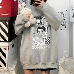 New Demon Slayer Squad Pullover Sweatshirt -accessories outlet store grey fb7a3e34 7618 45f5 b9a4 da3e1a9c5bbb 2048x