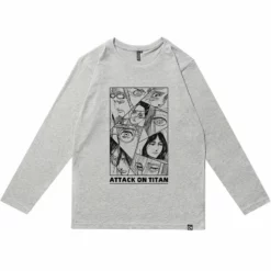 New Survey Corps Eren & Levi Long-sleeve T-shirt -accessories outlet store greyall 2048x