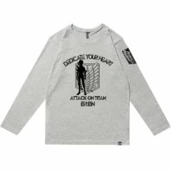 New Survey Corps Eren & Levi Long-sleeve T-shirt -accessories outlet store greyeren 2048x