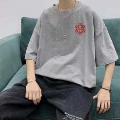 New One Piece Stampede Monkey D.Luffy Squinting With Smiling T-shirt -accessories outlet store greyfront 2048x