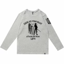 New Survey Corps Eren & Levi Long-sleeve T-shirt -accessories outlet store greylevi 2048x