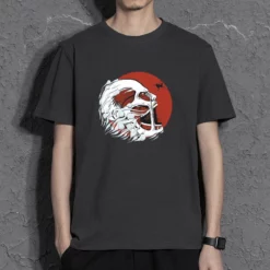 New Attack On Titan Fights In Wave Summer T-shirt -accessories outlet store greytitan 2048x