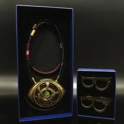 Circumtoy Doctor Strange Eye Of Agamotto Necklace & Sling Ring 1:1 Scale