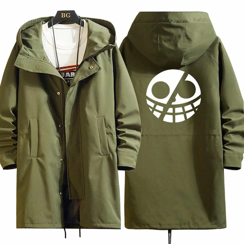 New One Piece Long Hooded Trench Coat 4 New One Piece Long Hooded Trench Coat - Image 4