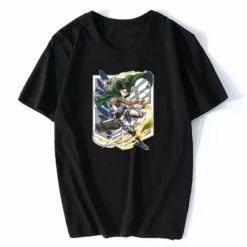 New Attack On Titan In Fight Graphic Summer T-shirt -accessories outlet store levi 2048x