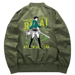 New Attack On Titan Baseball Jacket -accessories outlet store levibaseballgreen 2048x