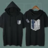 New Attack On Titan Symbol Hooded Summer T-shirt