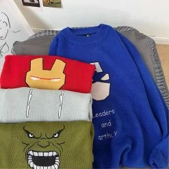 Circumtoy Avengers Original 6 Tattoo Lightweight Sweater