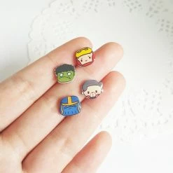 Sales Superheroes Silver Stud Earrings -accessories outlet store mixedmatch 2048x