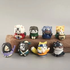 New Naruto Cat Figure Desk Decoration Action Figures 8 Pcs