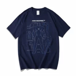 New Iron Man Blueprints Summer T-shirt -accessories outlet store navyblue 2048x
