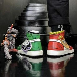 New One Piece Luffy & Zoro Men's Outdoor High Top Sneakers -accessories outlet store one piece high top 2048x