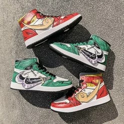 New One Piece Luffy & Zoro Men's Outdoor High Top Sneakers -accessories outlet store one piece sneaker 2048x