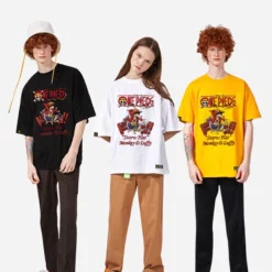 New One Piece Monkey D. Luffy Falling Down Summer T-shirt