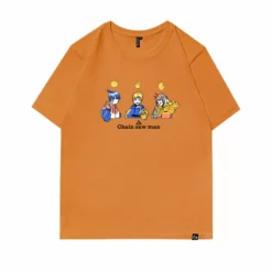 New Chainsaw Man Devil Hunter Gang Summer T-shirt -accessories outlet store orange 0eb11091 89ec 438e b960 4deb73a0097d 2048x