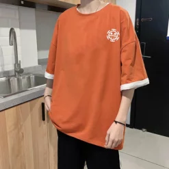 New One Piece Stampede Monkey D.Luffy Squinting With Smiling T-shirt -accessories outlet store orange a3436216 0f7b 4add 91b3 7791060719be 2048x