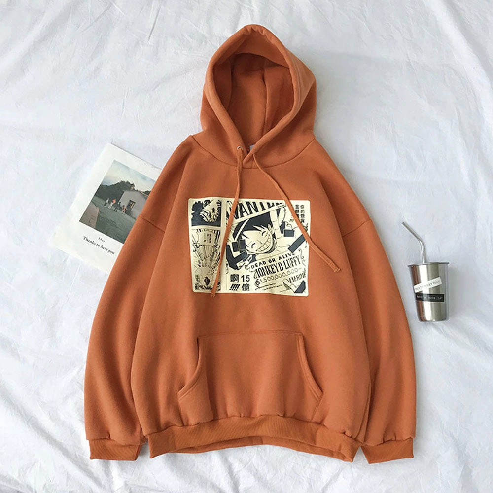 New Monkey D. Luffy Bounty Wanted Pullover Hoodie 5 New Monkey D. Luffy Bounty Wanted Pullover Hoodie - Image 5